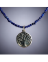 Collier Lapis-lazuli et Pendentifs Médailles Arbre de vie / Family Argent 925
