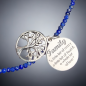 Collier Lapis-lazuli & Pendentifs Médailles Arbre de vie / Family Argent 925