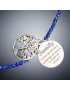Collier Lapis-lazuli et Pendentifs Médailles Arbre de vie / Family Argent 925