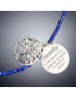 Collier Lapis-lazuli & Pendentifs Médailles Arbre de vie / Family Argent 925