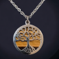 Pendentif Œil de tigre Arbre de vie avec chaîne