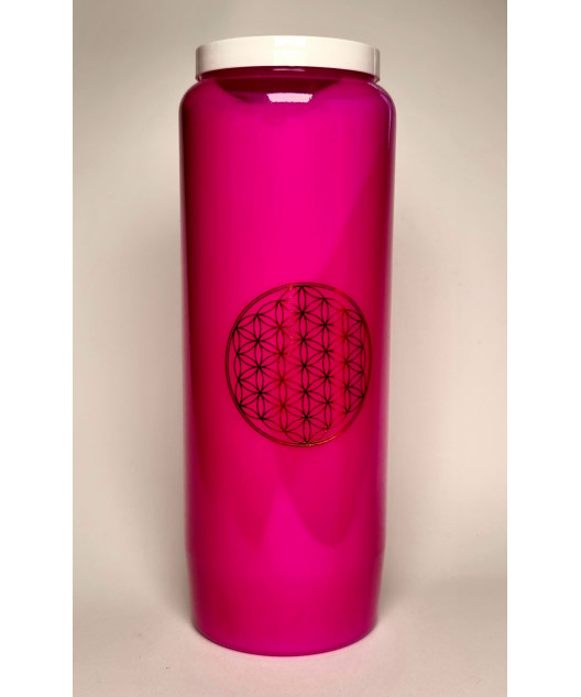 Bougie neuvaine rose
