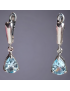 Boucles Topaze bleue griffée Argent 925