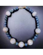 Collier Jade lilas & Dumortiérite