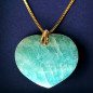 Pendentif Amazonite sur chaîne dorée