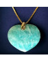 Pendentif Amazonite sur chaîne dorée