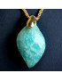 Pendentif Amazonite sur chaîne dorée