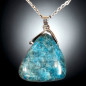 Pendentif Apatite bleue sur chaîne