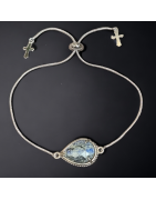 Bracelet Lapis-lazuli sur chaîne réglable
