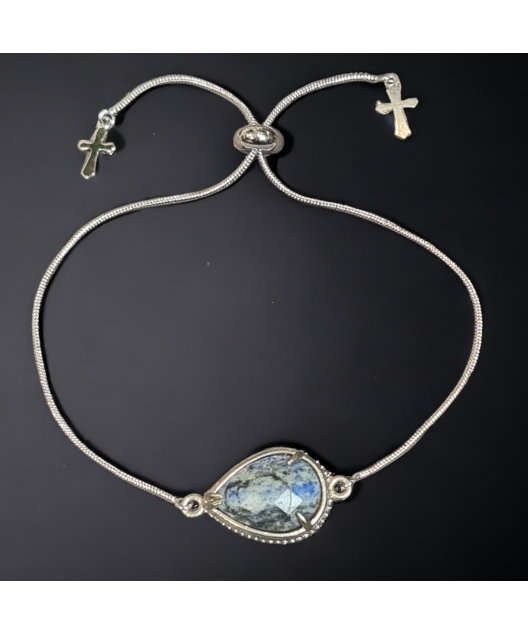 Bracelet Lapis-lazuli sur chaîne réglable