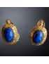 Boucles Lapis-lazuli doré à clips