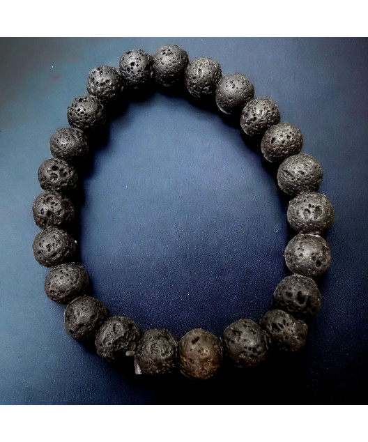 Bracelet Pierre de lave Pierres rondes (s)