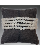 Bracelet Pierre de lune blanche A+ (s)