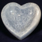 Cœur Calcite bleue réceptacle à pierres