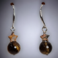 Boucles Œil de tigre boules & Jaspe étoile