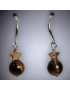 Boucles Œil de tigre boules & Jaspe étoile