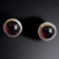 Boucles Grenat boutons Argent 925