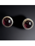 Boucles Grenat boutons Argent 925