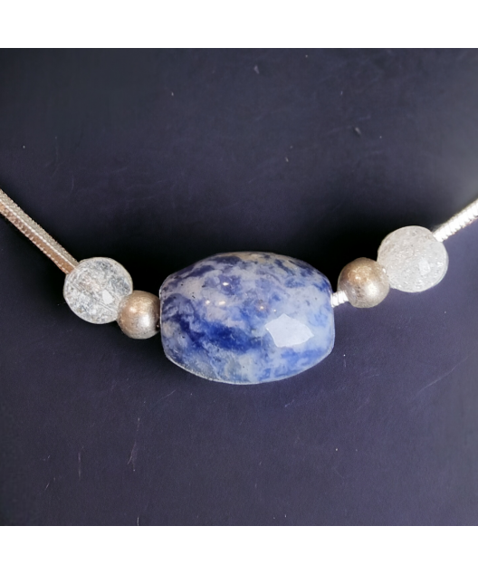 Pendentif Lapis-lazuli sur cordon