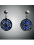 Boucles Lapis-lazuli Fleur de vie