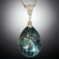 Pendentif Apatite bleue avec chaîne