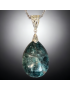 Pendentif Apatite bleue avec chaîne
