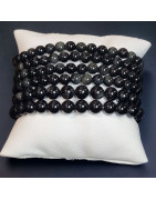 Bracelet Obsidienne Œil céleste Pierre rondes (s)