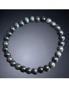 Bracelet Obsidienne Œil céleste Pierre rondes (s)