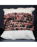 Bracelet Rhodonite Pierres rondes (s)