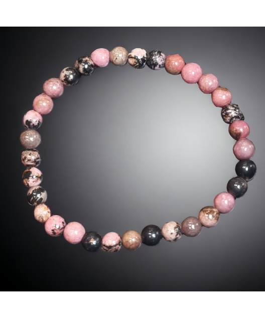 Bracelet Rhodonite Pierres rondes (s)