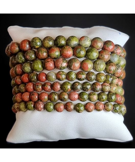 Bracelet Unakite Pierres rondes