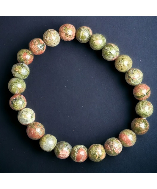 Bracelet Unakite Pierres rondes