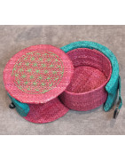 Boîte de rangement & rechargement Fleur de vie ronde pm pour pierres et bracelets