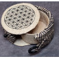 Boîte de rangement & rechargement Fleur de vie ronde pm pour pierres et bracelets