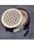 Boîte de rangement & rechargement Fleur de vie ronde pm pour pierres et bracelets