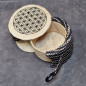 Boîte de rangement & rechargement Fleur de vie ronde pm pour pierres et bracelets