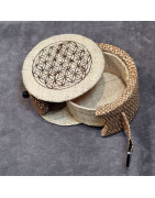 Boîte de rangement & rechargement Fleur de vie ronde pm pour pierres et bracelets