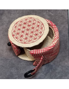 Boîte de rangement & rechargement Fleur de vie ronde pm pour pierres et bracelets