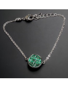 Bracelet Malachite Fleur de vie
