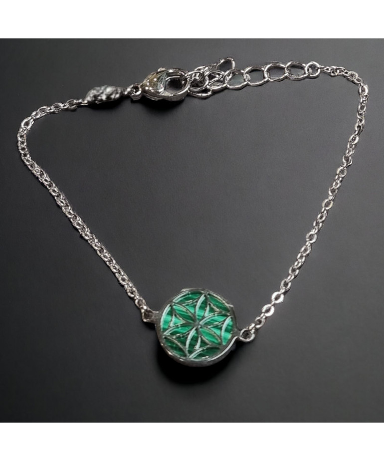 Bracelet Malachite Fleur de vie