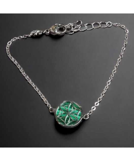Bracelet Malachite Fleur de vie
