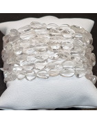 Bracelet Cristal de Roche olive 19cm (s)