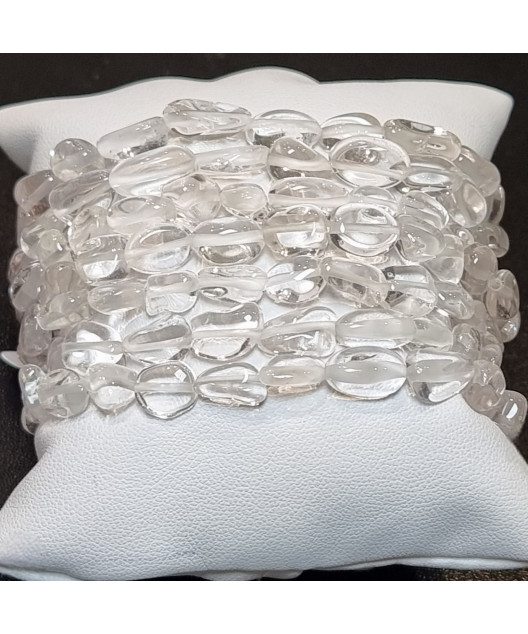Bracelet Cristal de Roche olive 19cm (s)