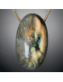 Pendentif Labradorite avec chaîne plaquée or