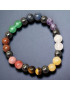 Bracelet 7 Chakras modèle enfant Pierres rondes 6mm