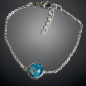 Bracelet Apatite bleue cabochon avec fermoir