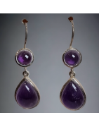 Boucles Améthyste pendants Argent 925