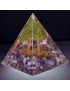 Pyramide Orgonite de protection Améthyste & Péridot pm