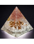Pyramide Orgonite de protection Howlite & Quartz rose pm