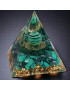 Pyramide Orgonite de protection Malachite Fleur de vie GM